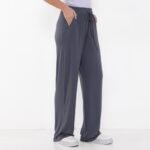 calça pantalona cintura alta com bolso