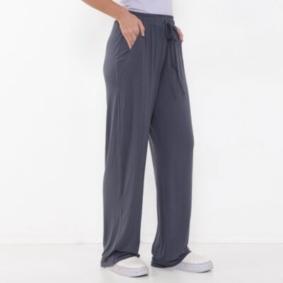 calça pantalona cintura alta com bolso
