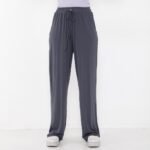 calça pantalona cintura alta com bolso