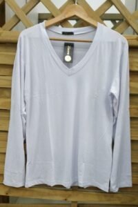 babylook manga longa plus size feminina