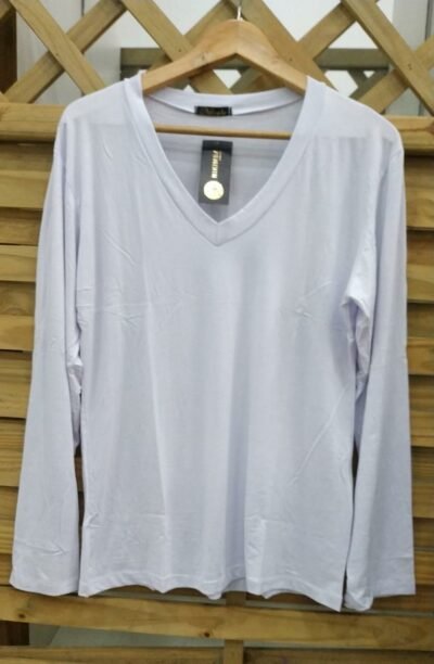 babylook manga longa plus size feminina