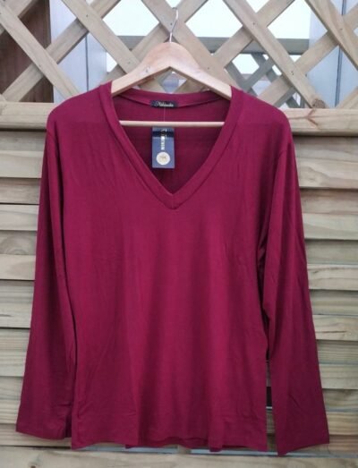 babylook manga longa plus size feminina