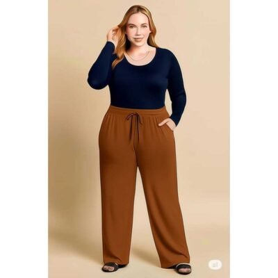calça pantalona versátil plus size